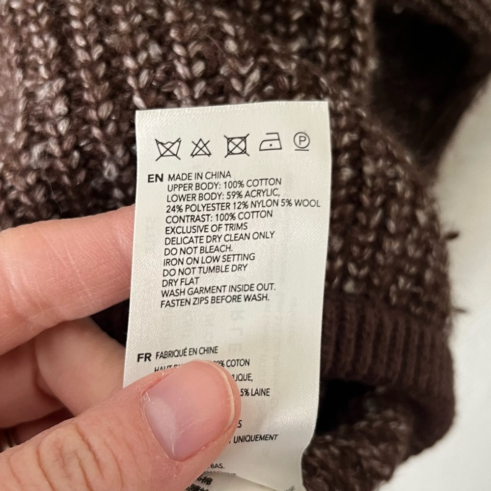 Varley Sweater Women's XS Willard Half Zip Coffee Bean Pullover Wool Blend - Picture 8 of 10